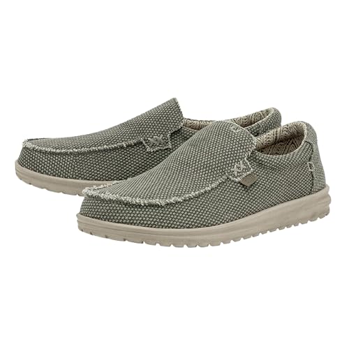 Detalle de HEYDUDE Mikka Braided: Mocassini slip-on da uomo Army 44