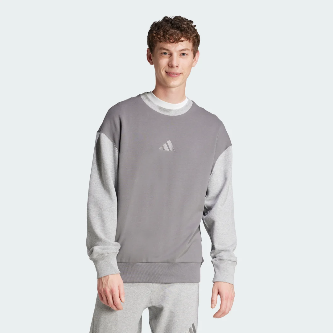 Detalle de All SZN French Terry Colorblock Crew Sweatshirt de Adidas