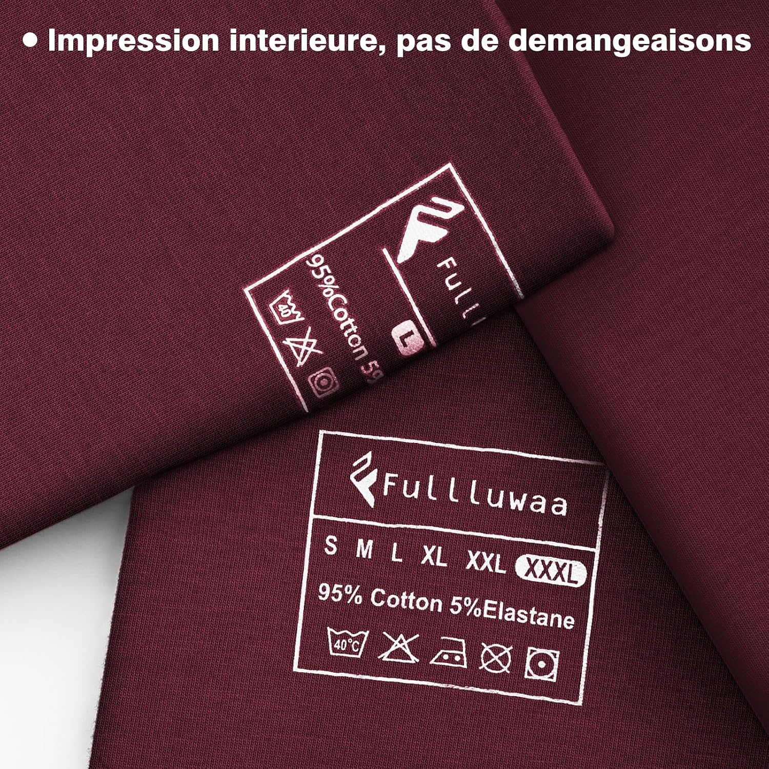 Detalle de Fullluwaa Boxer Homme Coton – Lot de 8, Doux et Confortables, Ceinture Élastique sans Étiquettes
