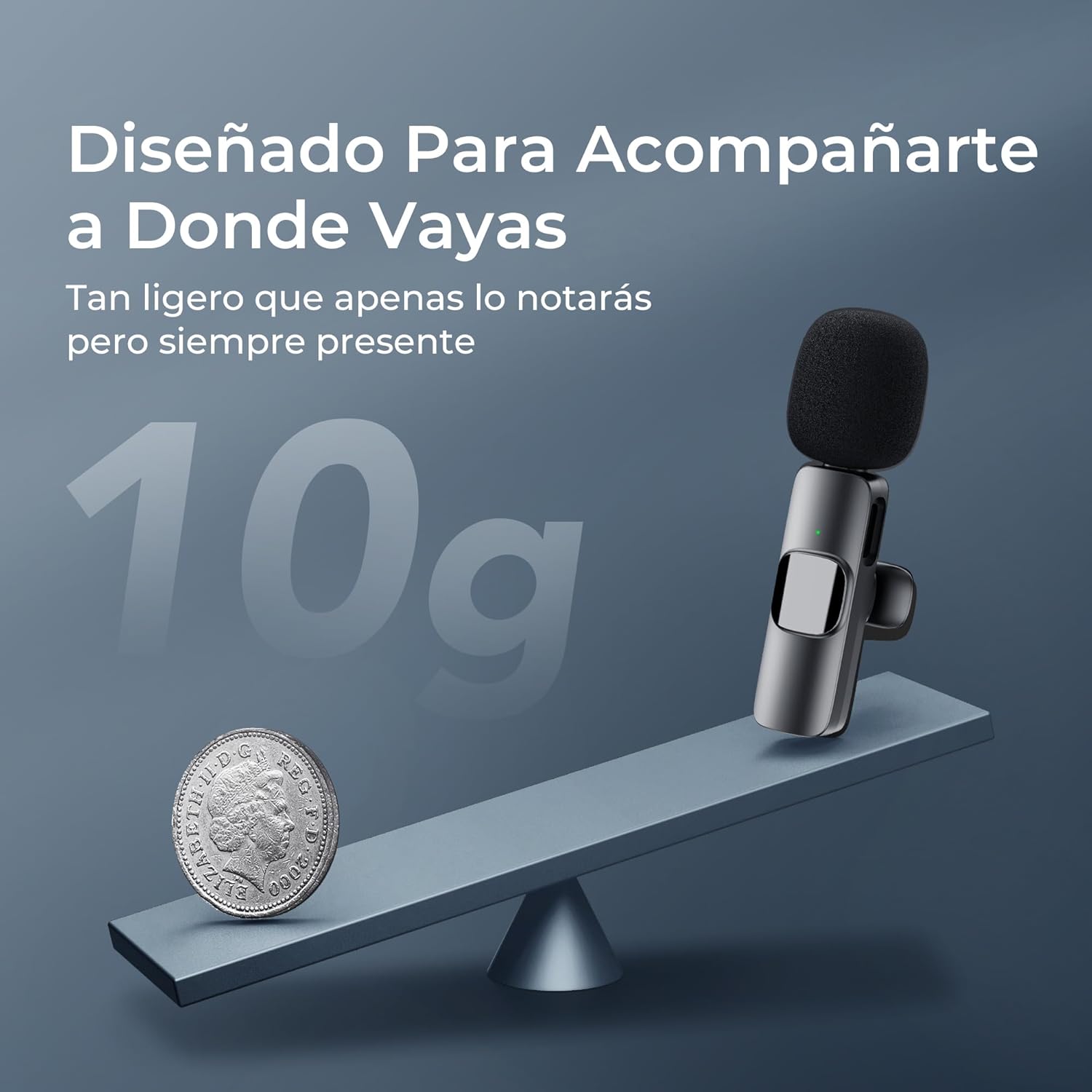 Detalle 2 de YRF Micrófono Inalámbrico de Solapa para iPhone y Android 🎙