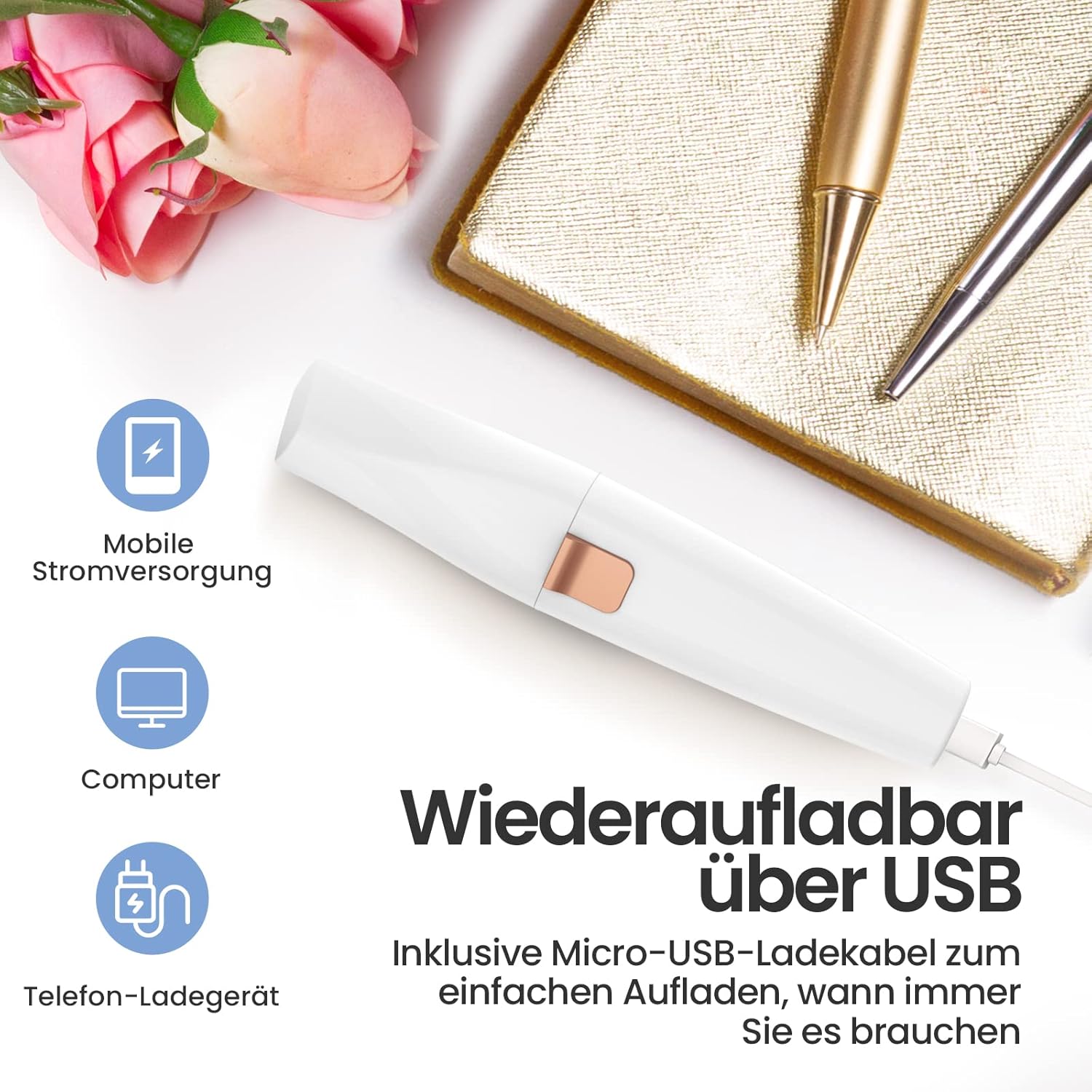 Thumbnail 5 de 2‑in‑1 Augenbrauen‑Trimmer USB Elektrisch für Gesicht