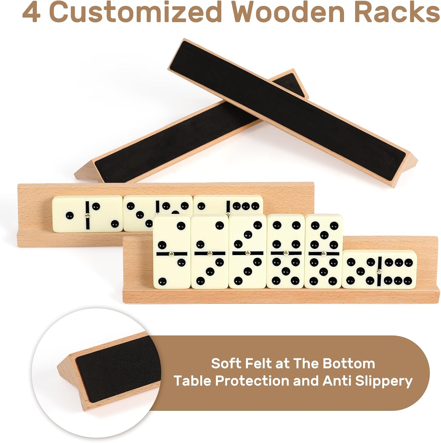 Detalle 2 de Jumbo Dominoes Set 28 Tiles ๐ฒ