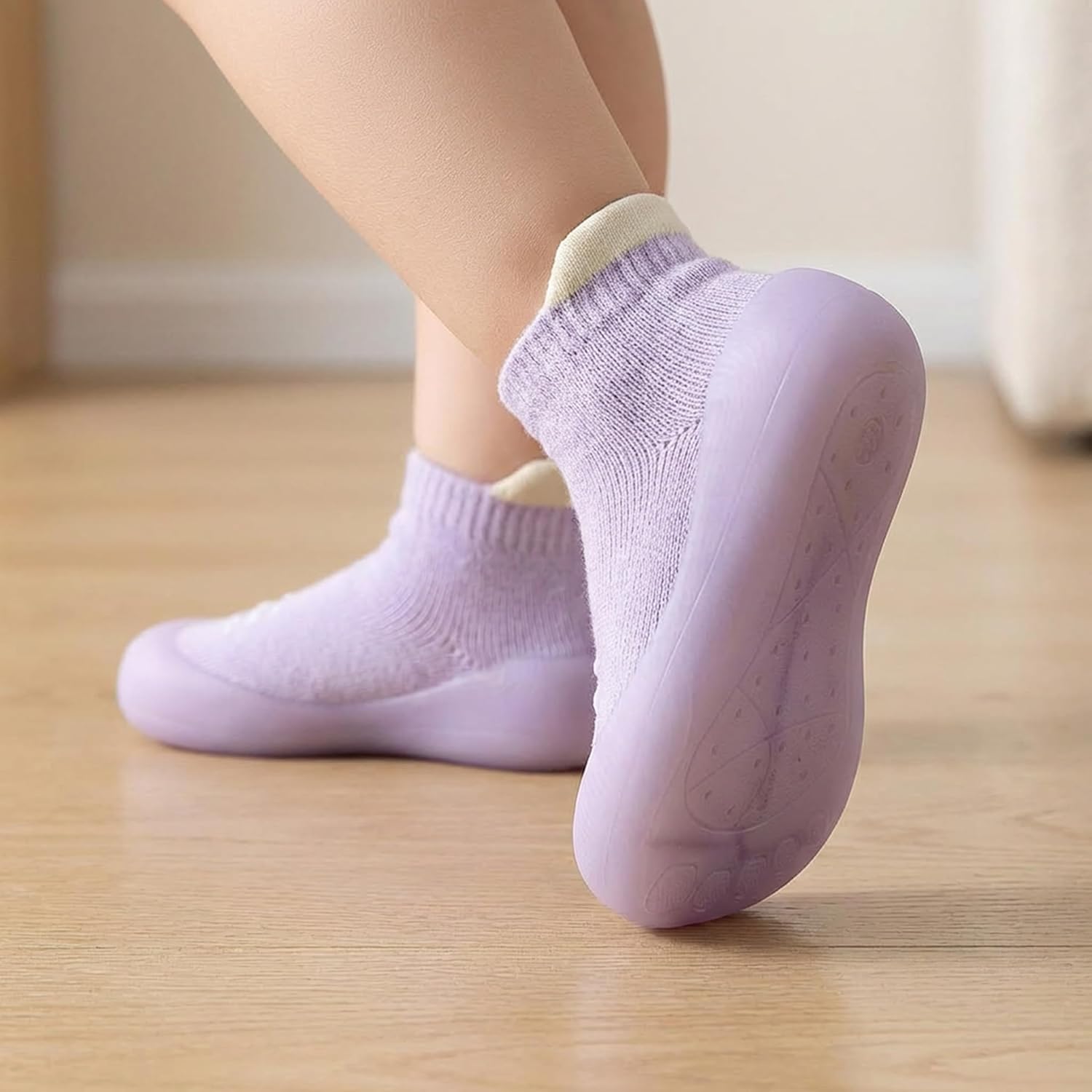 Thumbnail 2 de Hstyle Baby Sock Shoes Toddler Walking Shoes with Non-Slip Rubber Sole