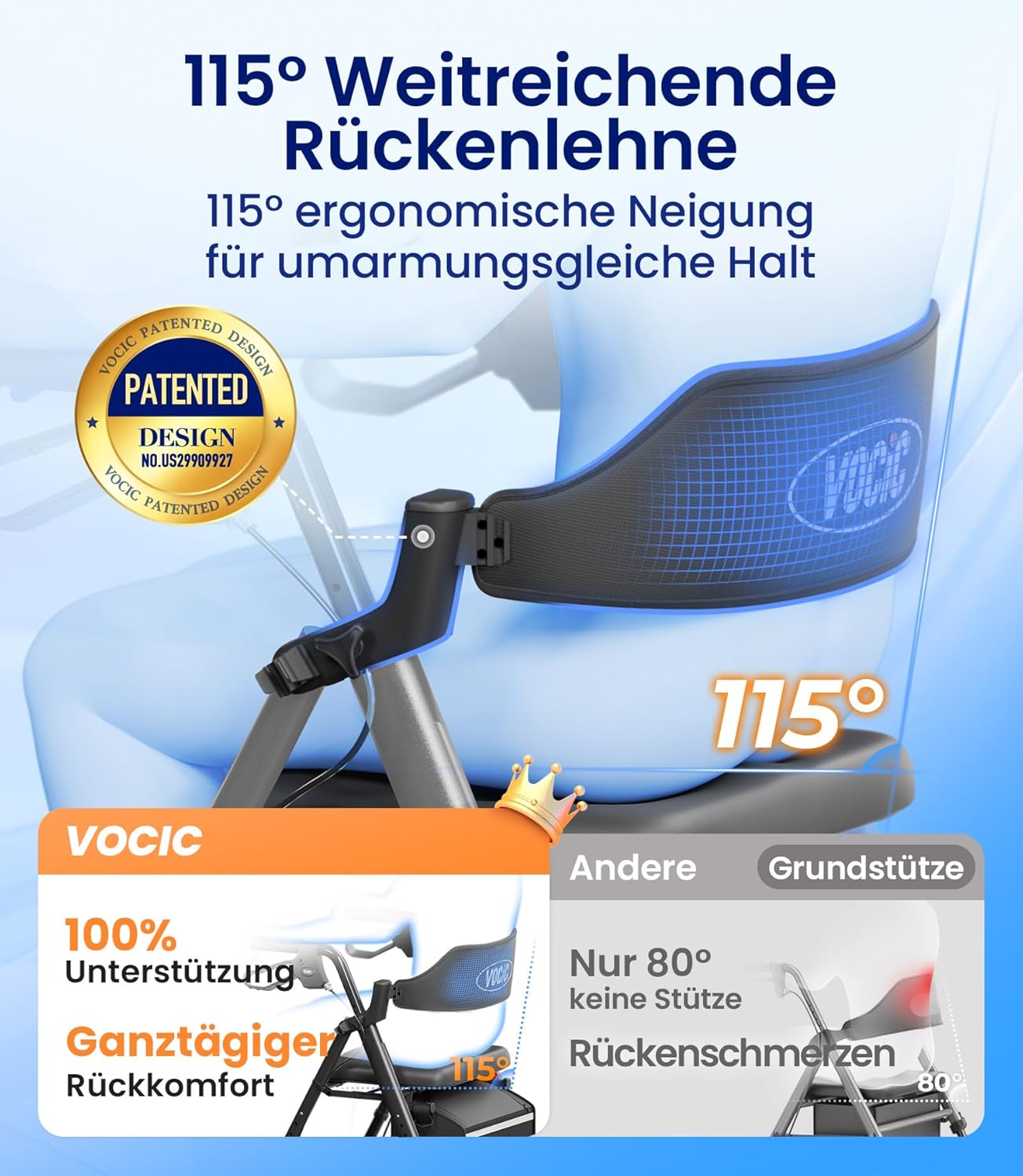 Thumbnail 2 de VOCIC Rollator schmal 20 cm Reifen 🦽