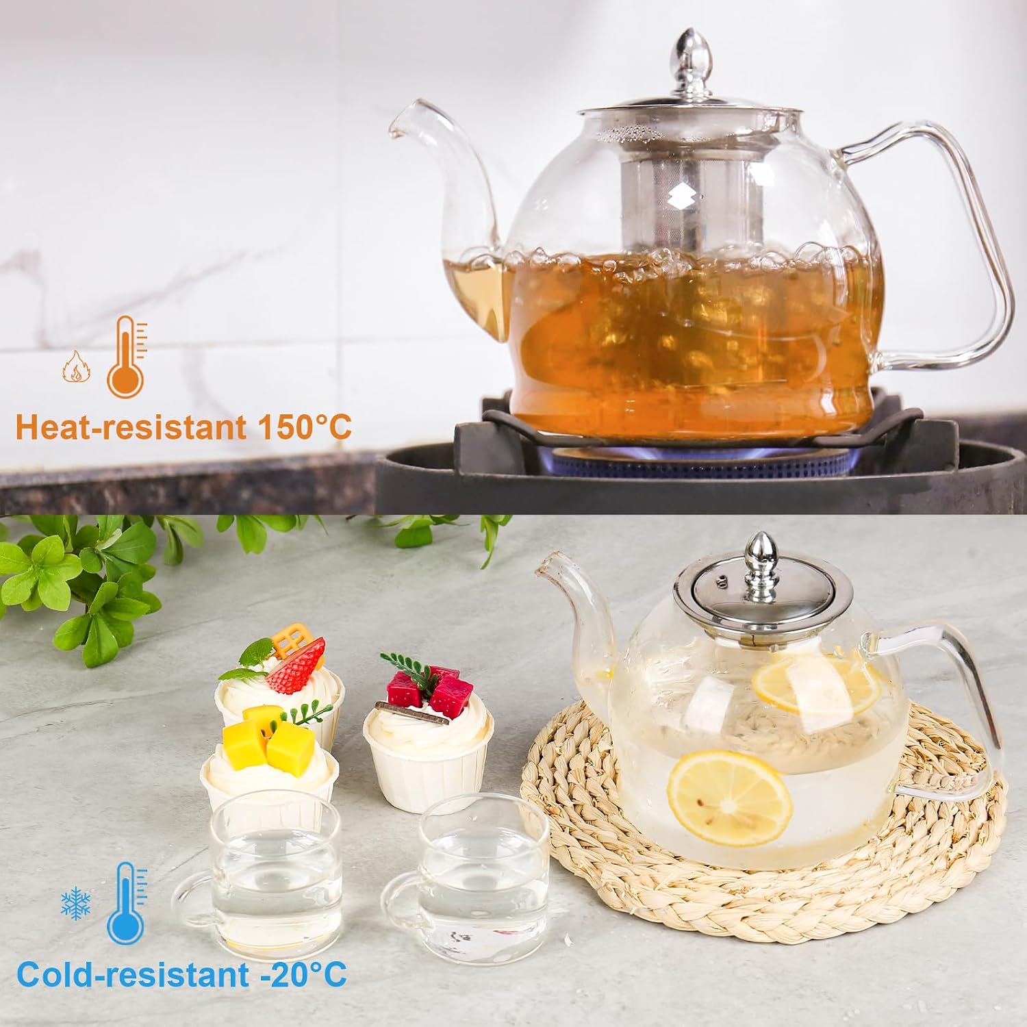 Detalle de PluieSoleil Glass Teapot with Infuse 1200ml