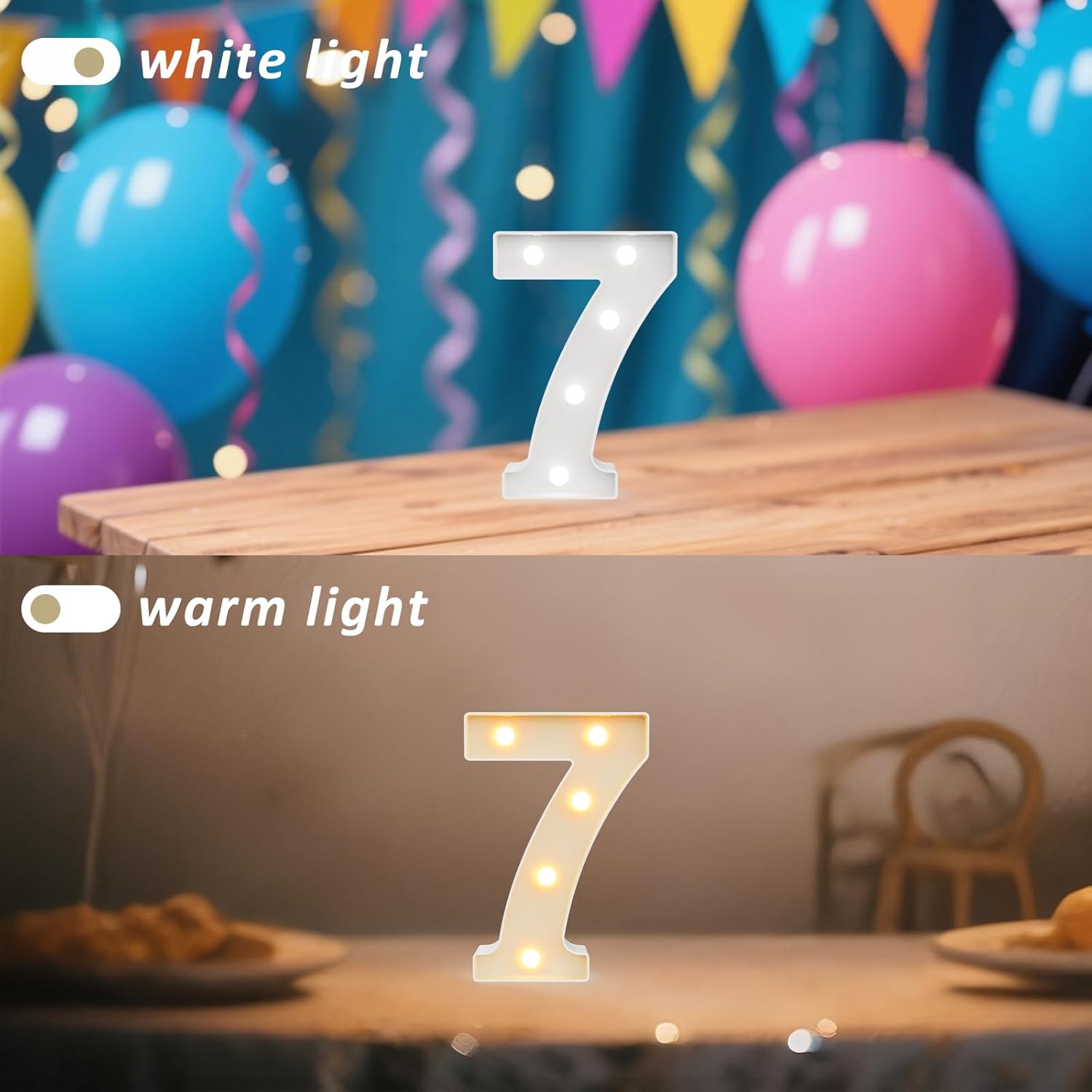 Thumbnail 1 de Ledido LED Light Up Marquee Number Sign 50 with cool and warm lighting modes