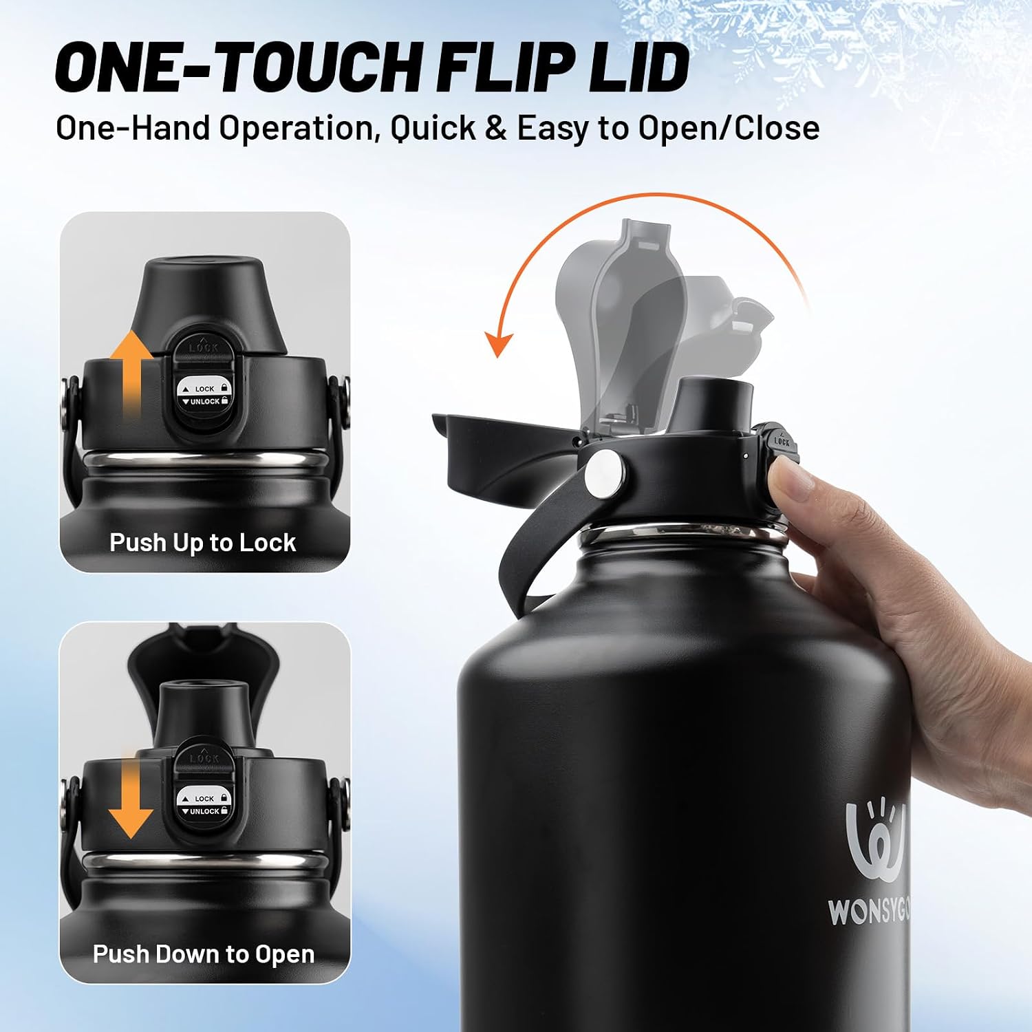 Detalle 2 de WONSYGO Insulated Water Bottle 1 Gallon