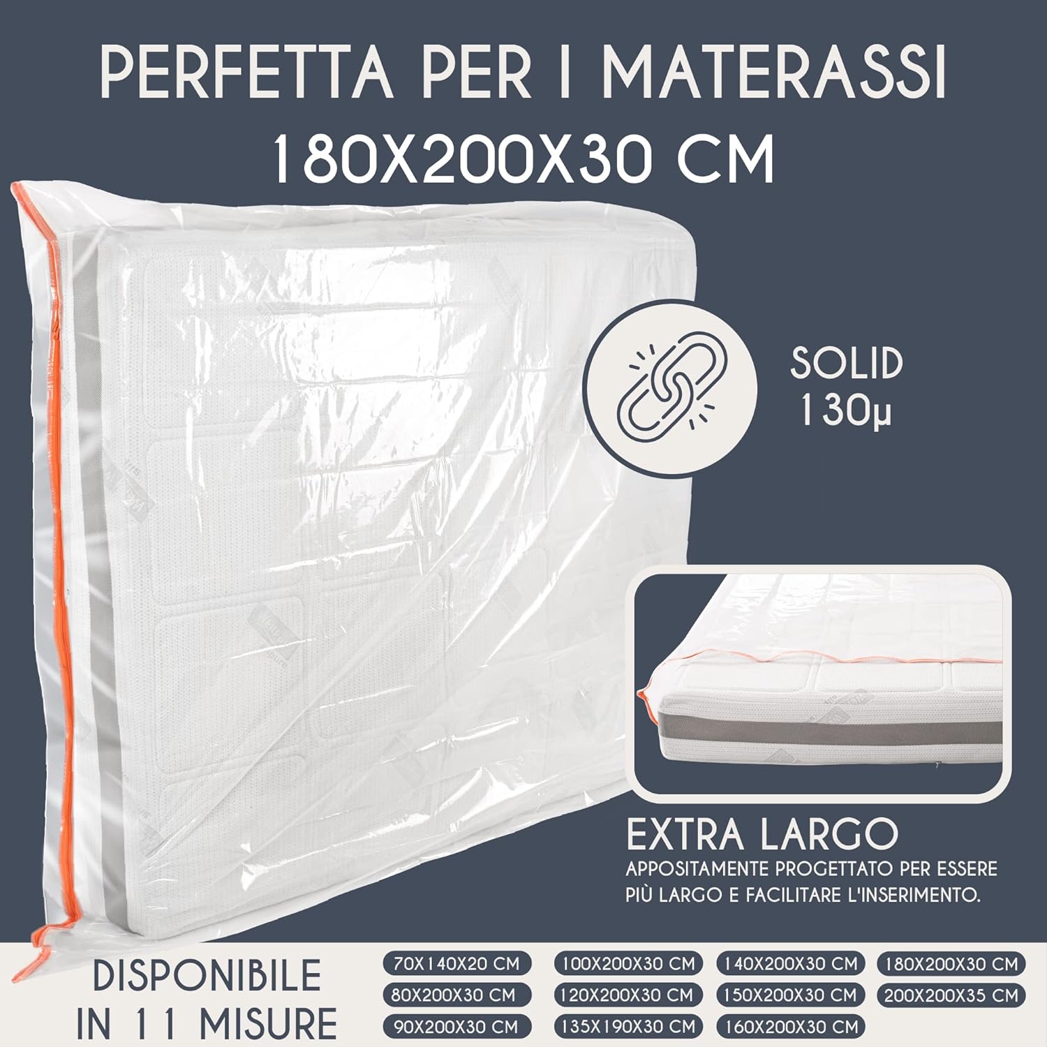 Thumbnail 1 de Custodia materasso matrimoniale 180x200 cm spessore 30 cm