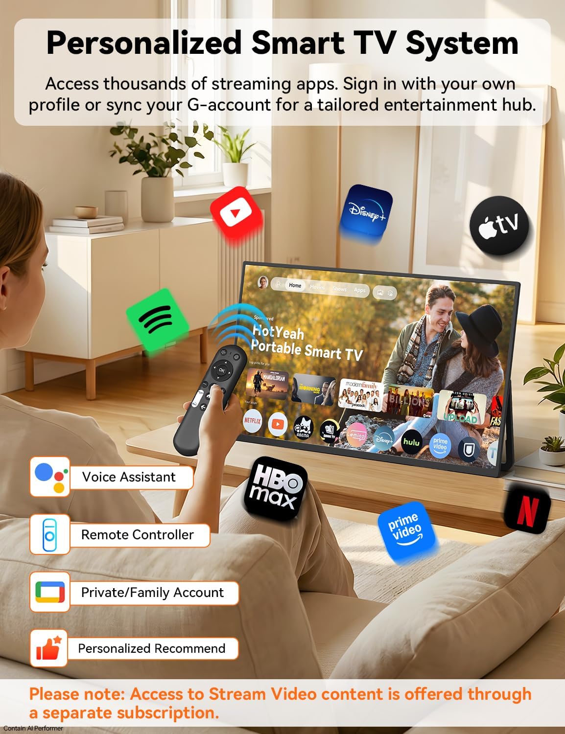 Detalle de Portable Smart TV 23.8-inch