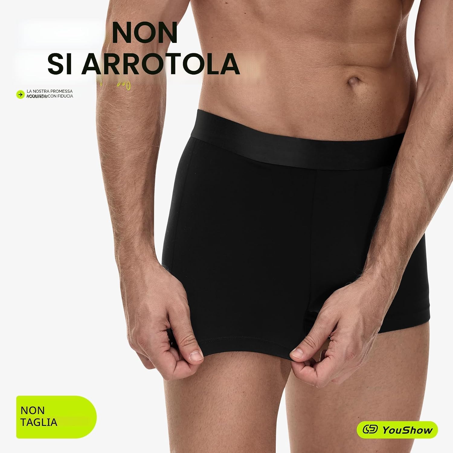 Detalle de YouShow Boxer da Uomo in cotone senza etichette (confezione 6/12 pezzi) elasticizzati