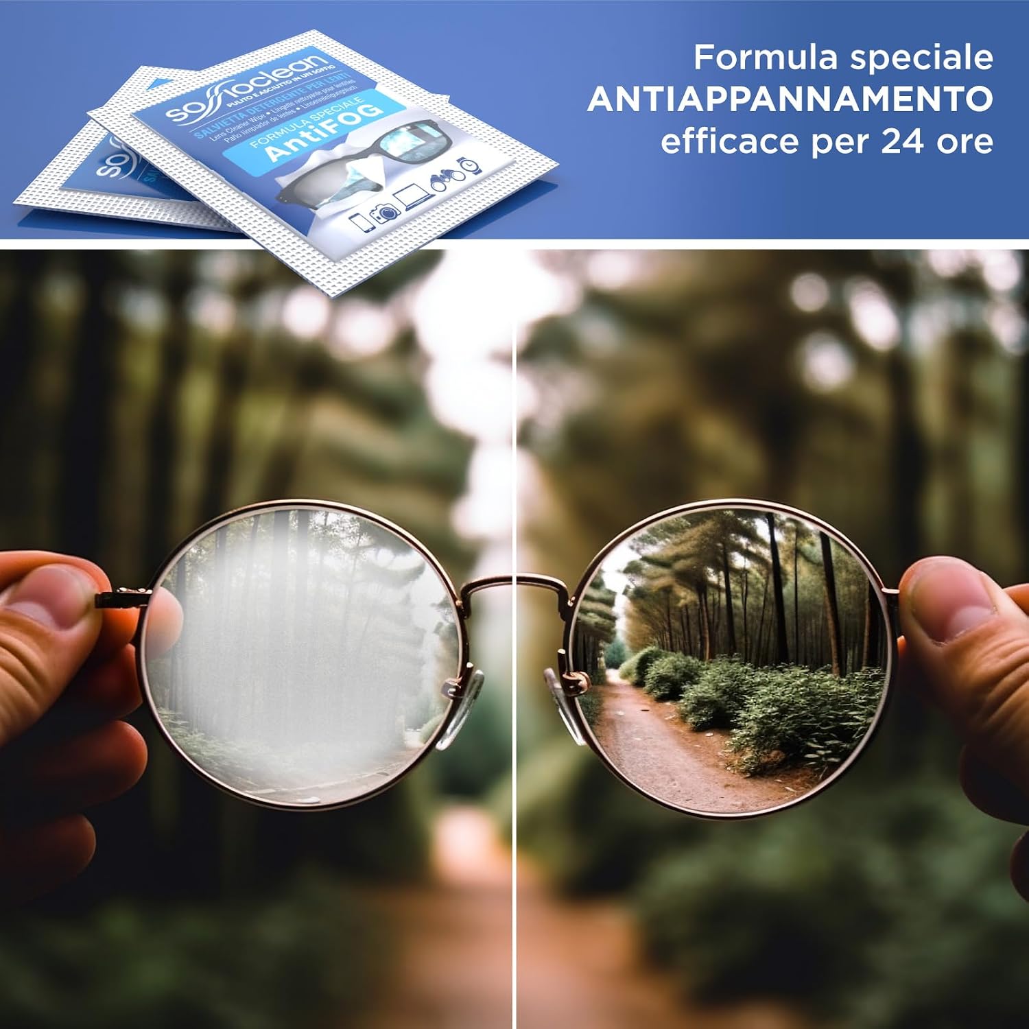 Detalle 1 de 400 Salviette Soffioclean 11,5x14,5 cm