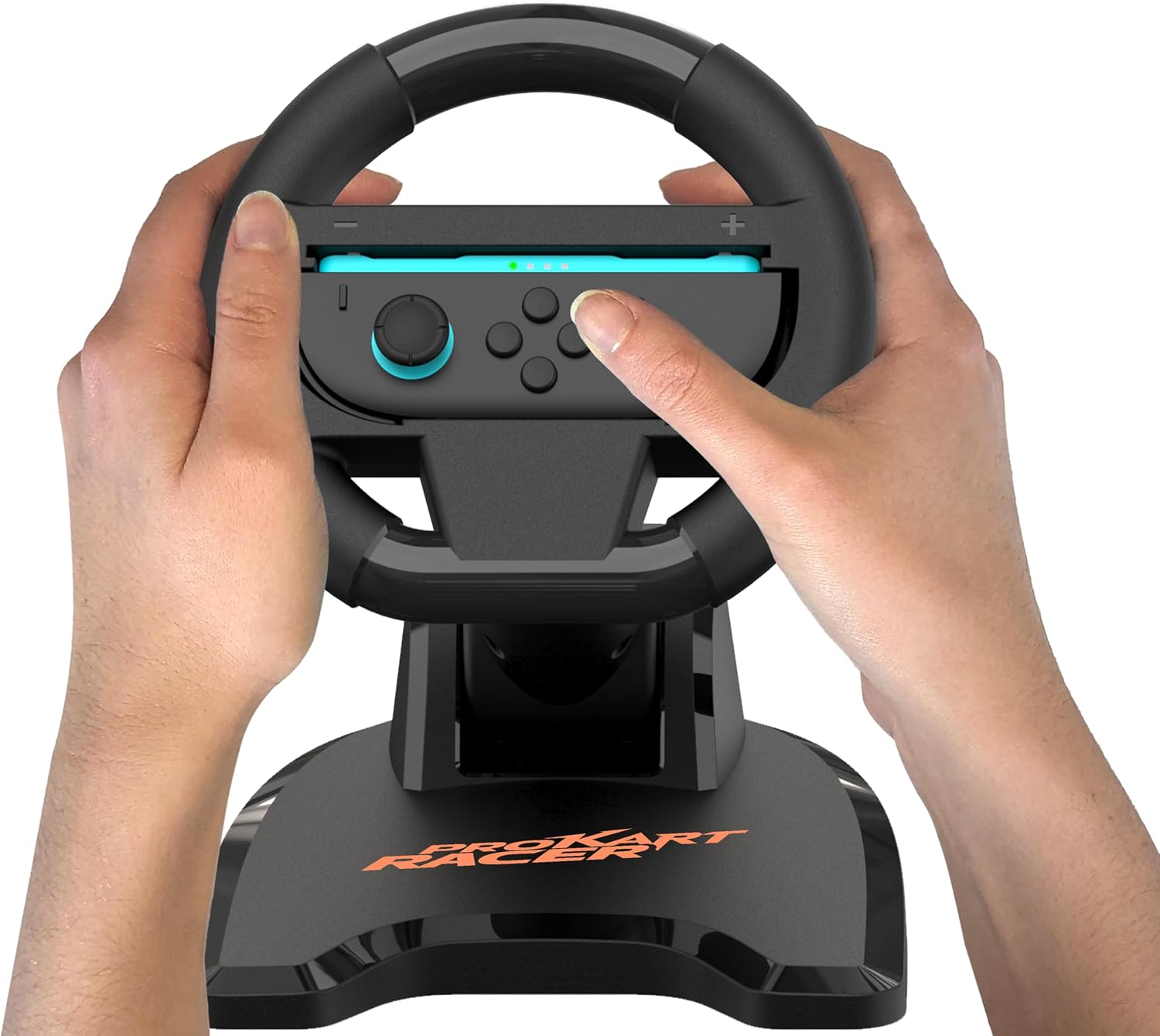 Detalle de Subsonic Volant de course Pro Kart Racer pour Nintendo Switch / Switch 2, support pliable à ventouses (noir)
