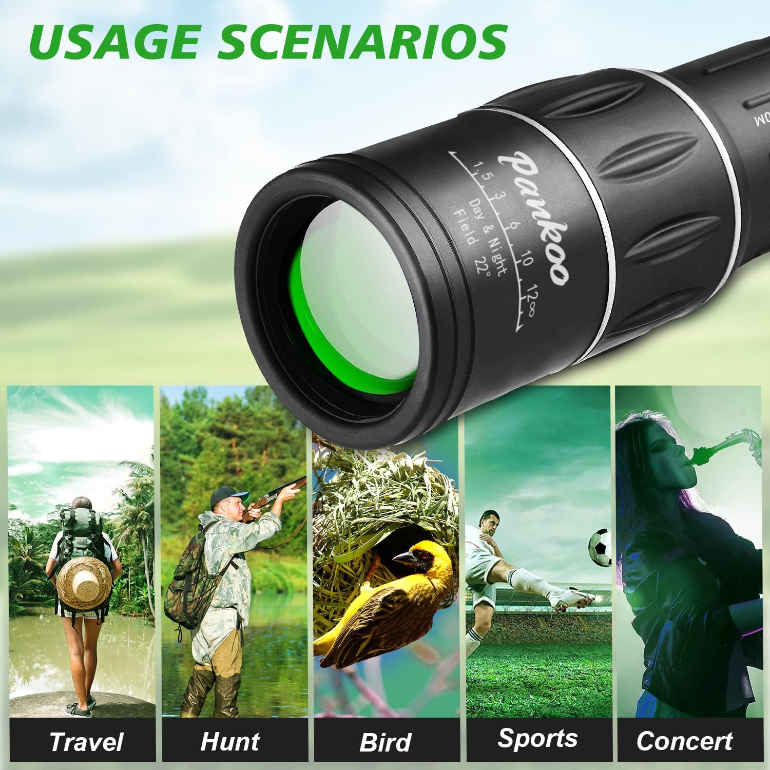 Thumbnail 4 de Pankoo Monocular Telescope 16x52