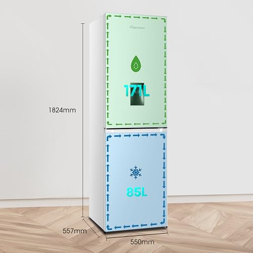 Detalle de Fridgemaster MC55251DE 55cm Freestanding Fridge Freezer with Water Dispenser (256 L)