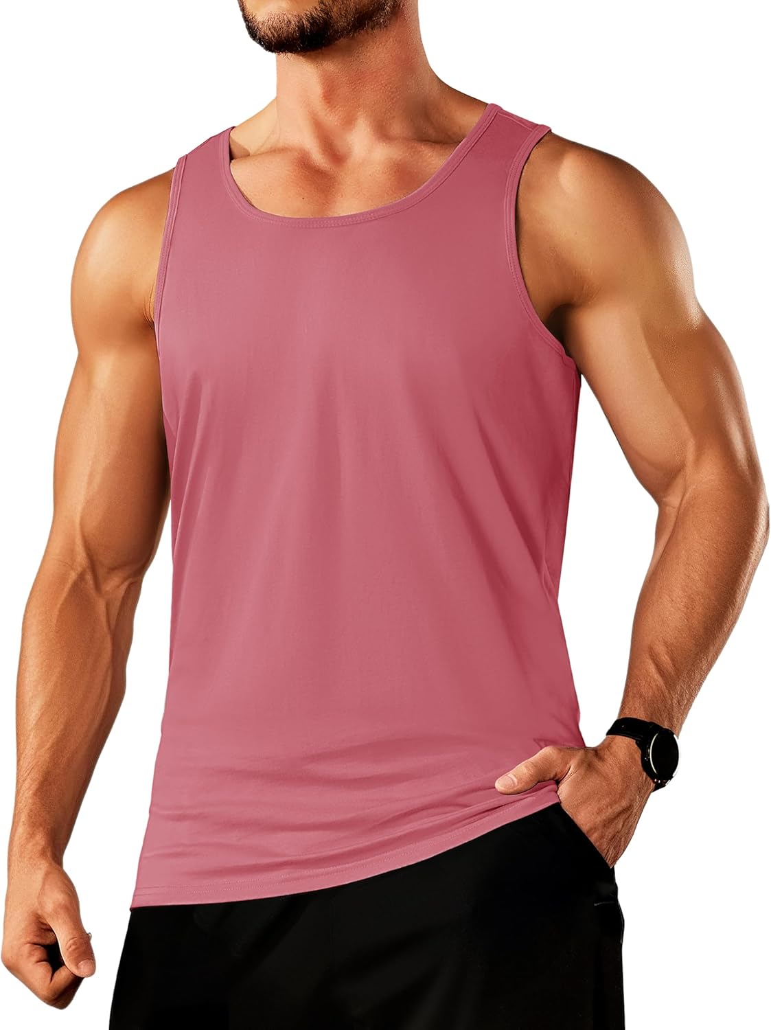 Thumbnail 5 de TACVASEN Men’s Cotton Moisture Wicking Tank Top (Muscle Shirt)