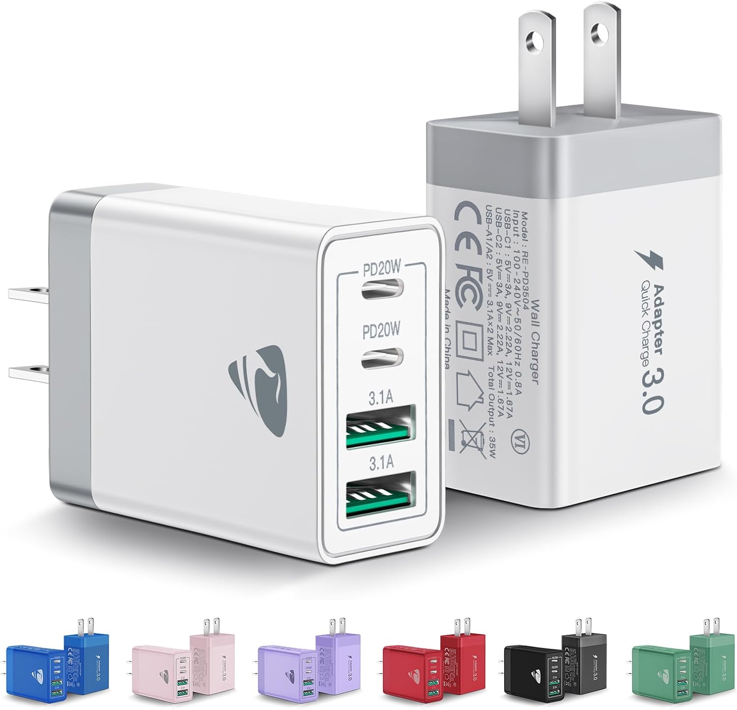 Detalle de Aiminu USB-C wall charger, 40W