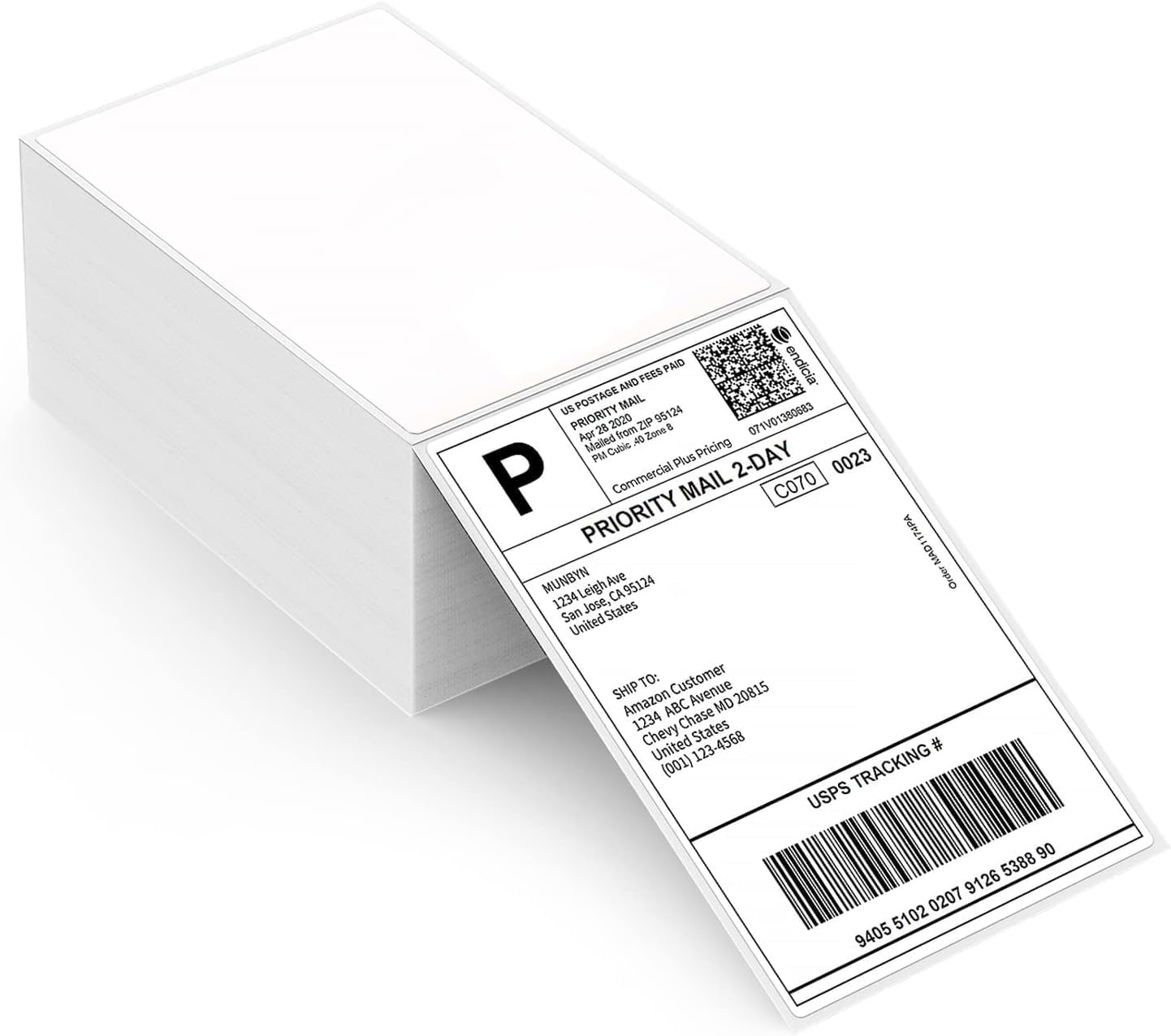 Detalle de MUNBYN Versandaufkleber 4×6 DHL Etiketten (500 Stück) – Thermopapier für 4XL & weitere Direkt-Thermo-Drucker
