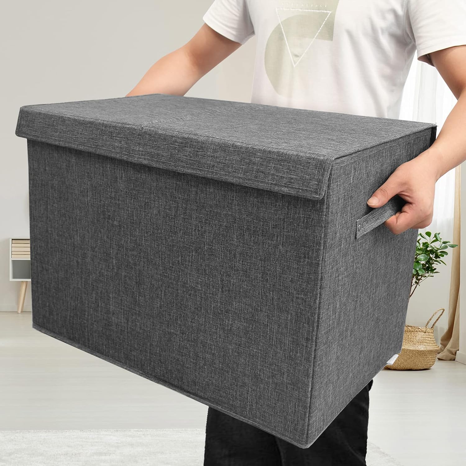 Thumbnail 4 de VERONLY Large Toy Box for Boys & Girls (Dark Grey) – Foldable, Durable Storage Chest