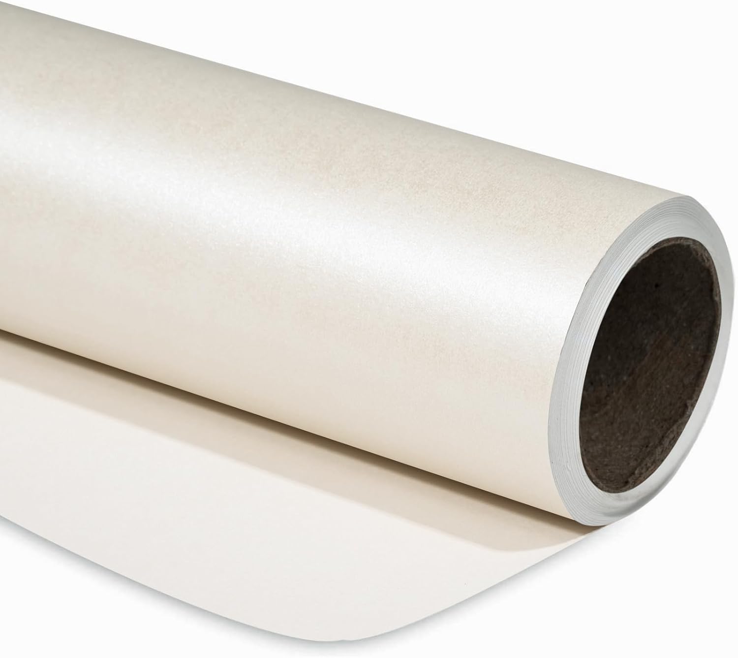 Detalle de RUSPEPA Off White Matte Wrapping Paper – Solid Color Pearly (17in x 32.8ft)