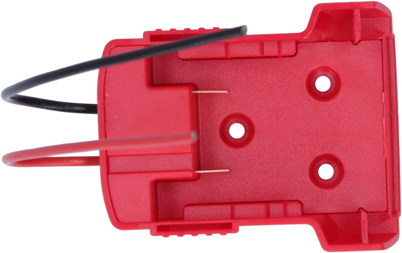 Adattatore per Batteria Milwaukee 18V M18 XC18 con Connettore di Alimentazione e Foro di Fissaggio