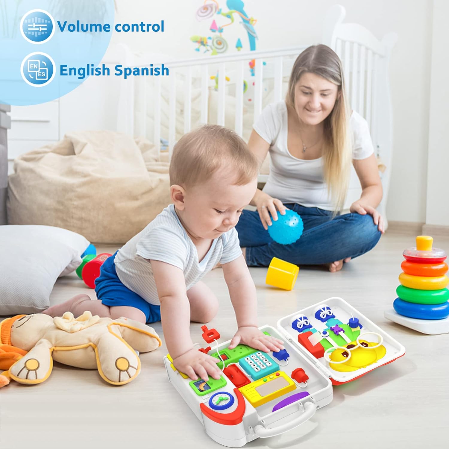 Thumbnail 5 de Musical Montessori Busy Board for 1-Year-Olds
