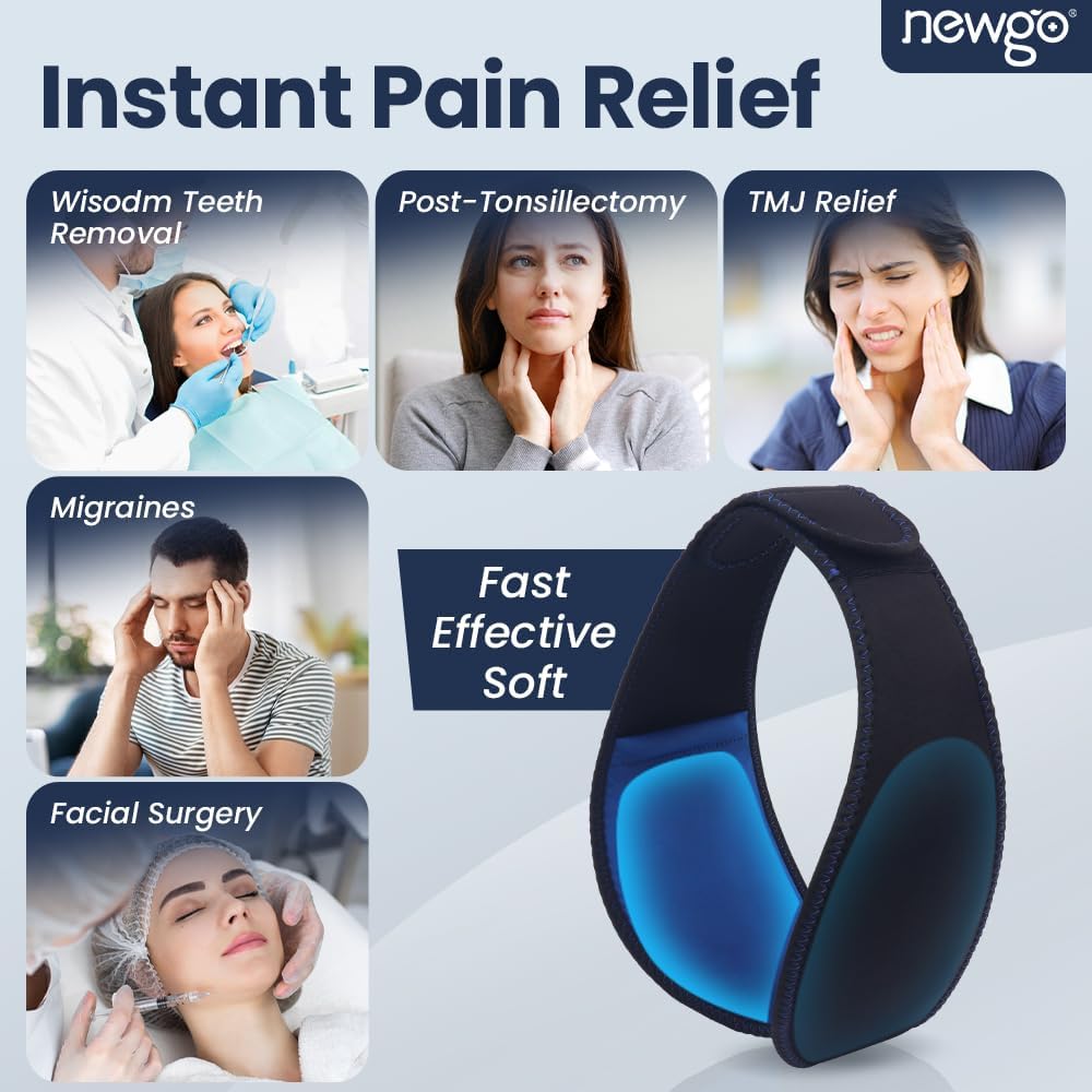 Detalle 2 de NEWGO Noir- Wisdom Teeth Ice Pack Head Wrap with Four Hot-and-Cold Gel Packs