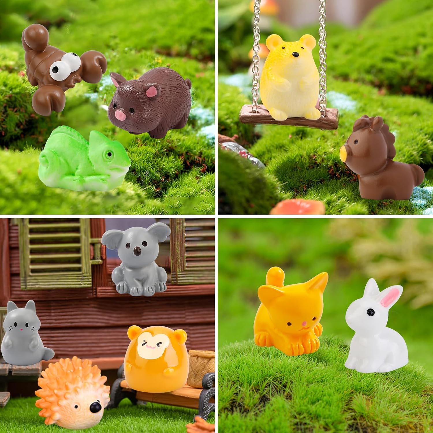 Thumbnail 2 de WIURGOHA 50 Pcs Mini Resin Animals set