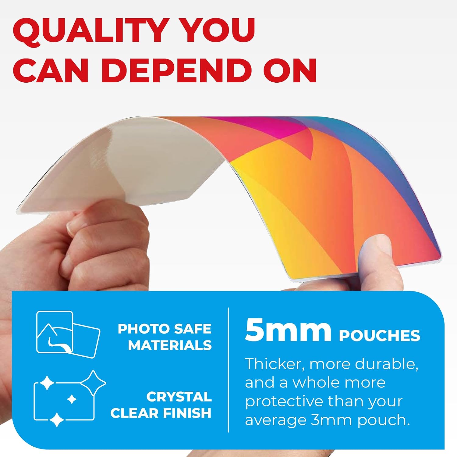 Detalle 2 de Simply Cool 5 Mil Thermal Laminating Pouches, 150 Count, Six Sizes