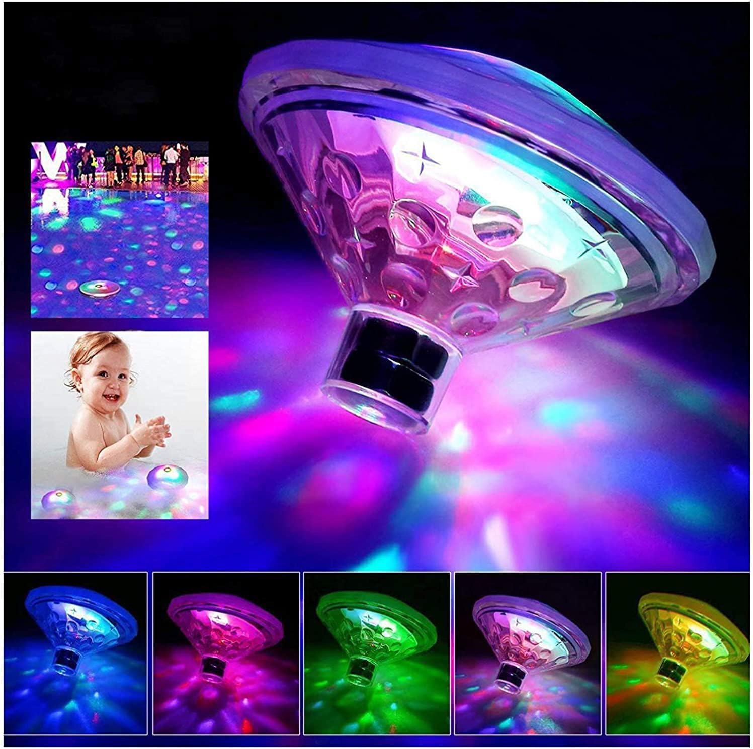 Thumbnail 1 de Caxmtu Schwimmende Pool-LED-Lampe 7 Modi