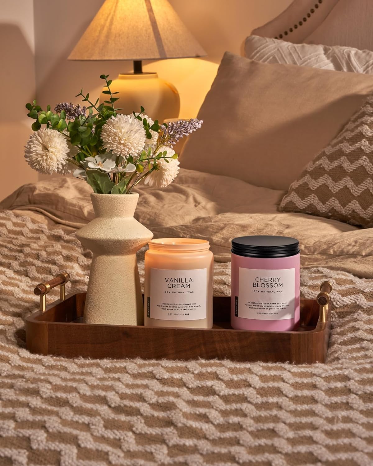 Thumbnail 6 de M&SENSE Vanilla Soy Candles Medium 2-Wick Jar Candle (550g) — 110 Hours