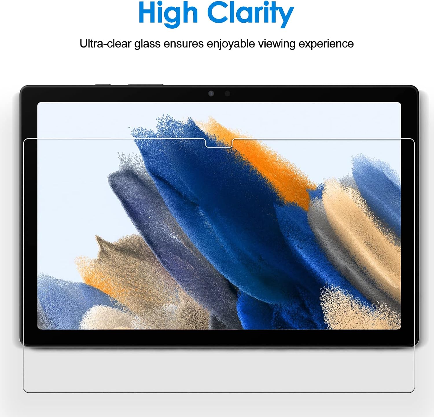 Detalle de JETech schermbeschermer van gehard glas voor Galaxy Tab A8 10,5 inch, 2 stuks, 9H
