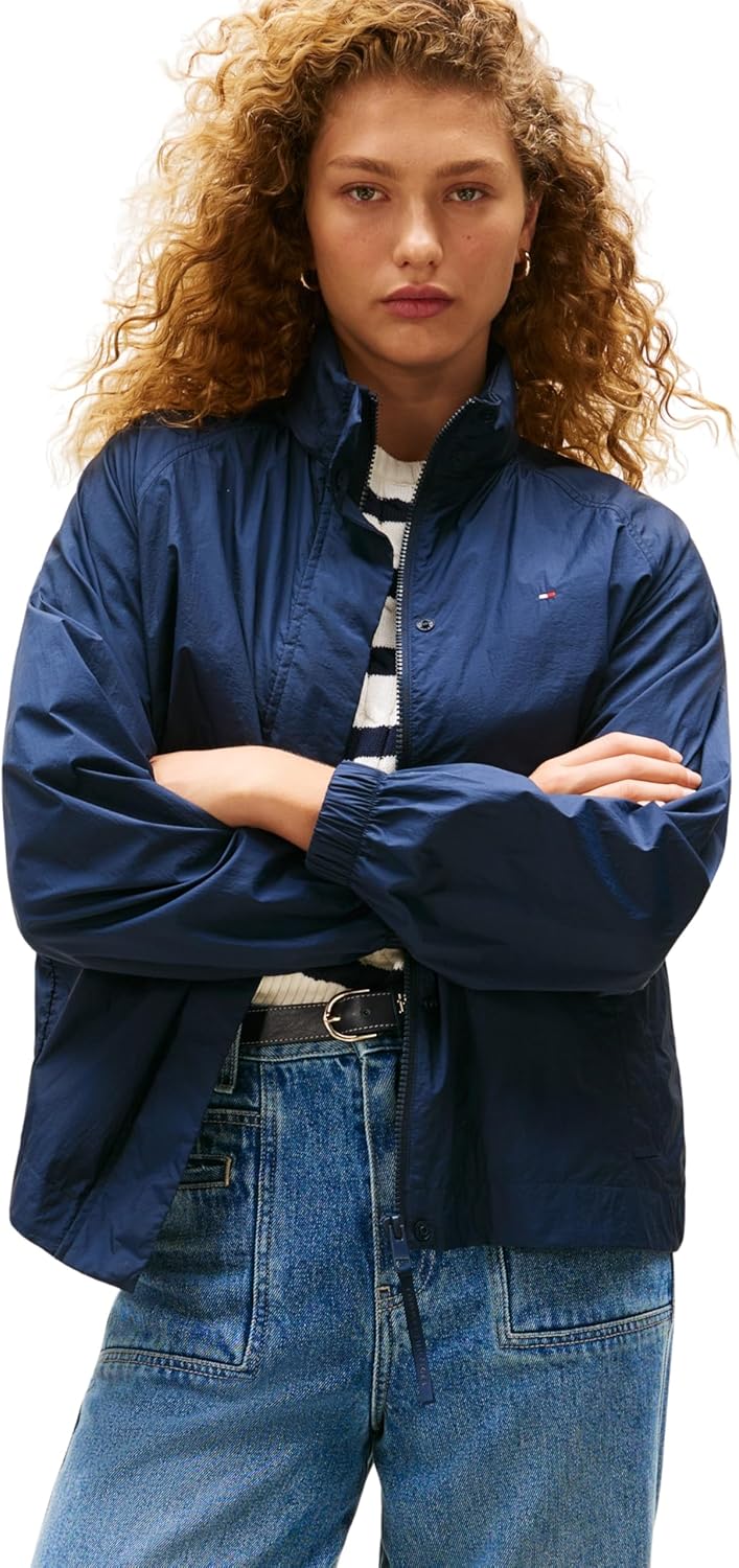 Detalle de Tommy Hilfiger Women’s Ul Nylon Packable Windbreaker Jacket (WW0WW46444)