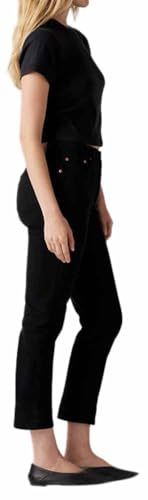 Detalle de Levi's 501 Crop Vaqueros Mujer – Black Sprout 28W/26L
