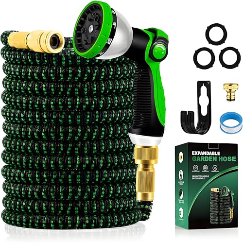 Detalle de Yofidra Tubo da Giardino Estensibile 15M/50FT: leggerezza, versatilità e praticità per l’uso quotidiano