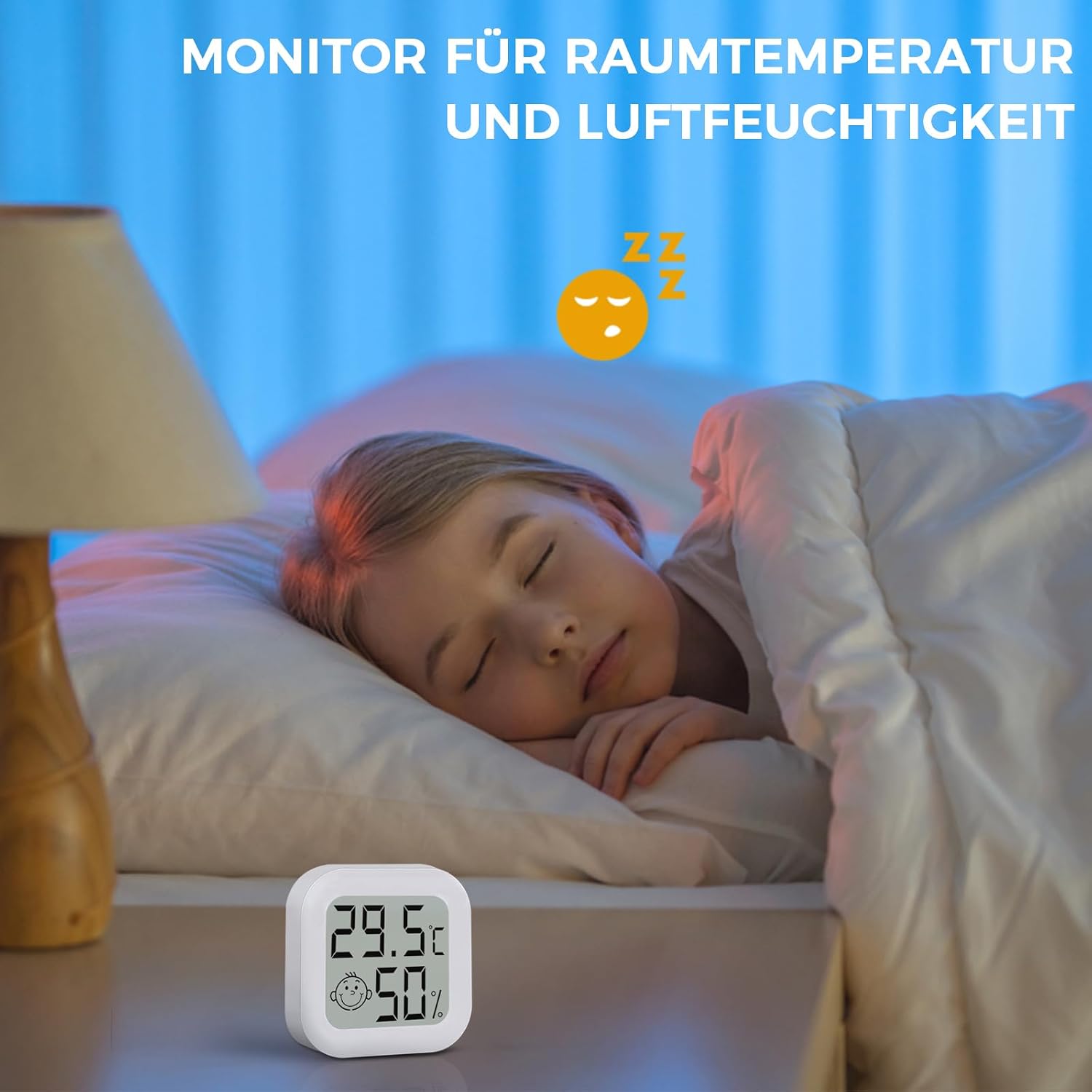 Detalle de CNMTCCO Thermometer – 4 Stück Hygrometer Innen, kompakte Raumklima-Messgeräte