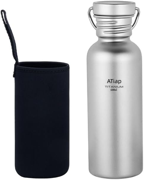 Detalle de ATiAP Ta8370-M titanium drinkfles 600 ml met brede opening