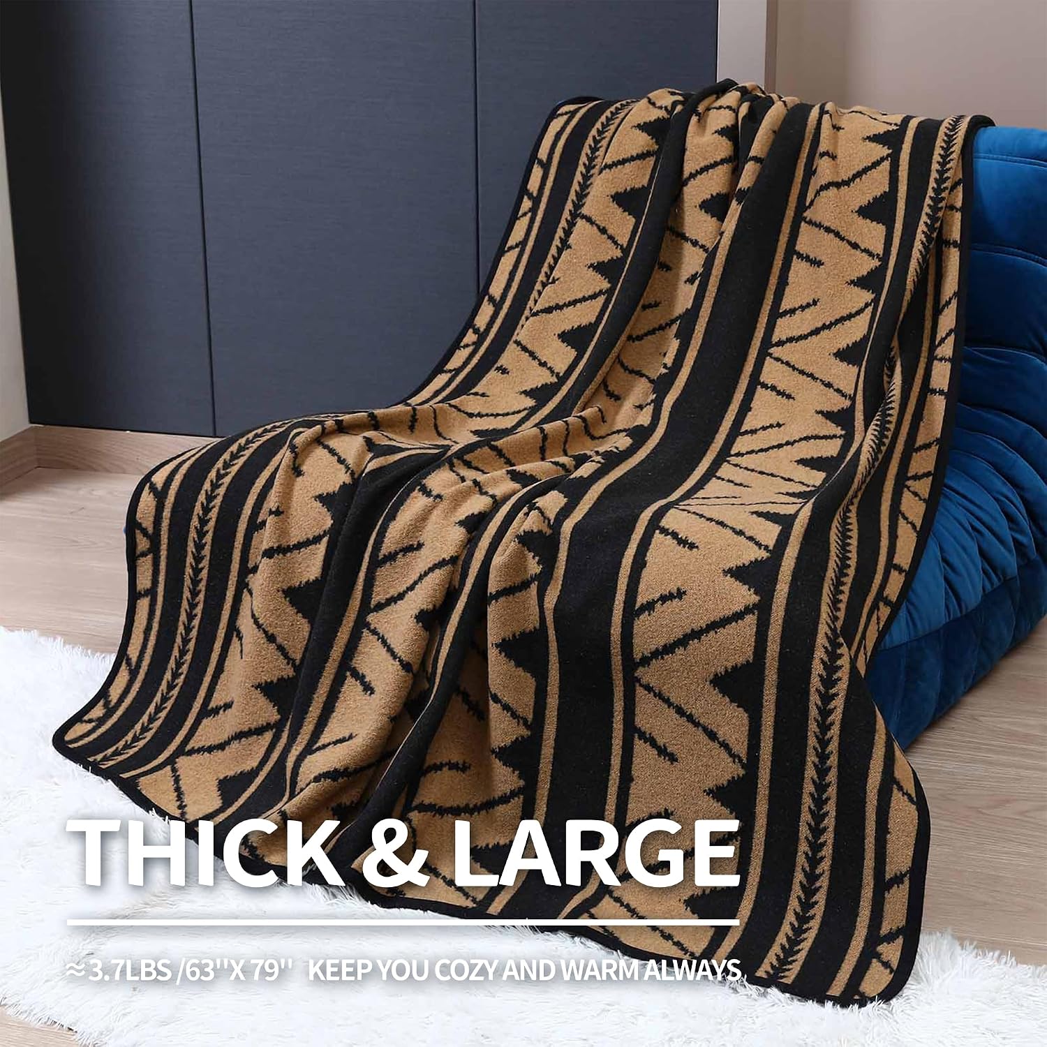 Detalle 2 de Couverture ACUSHLA camping laine mérino 200 x 160 cm