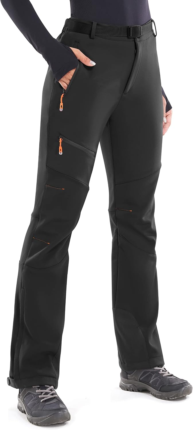 Detalle de Heathyoga Women's Ski Pants, Fleece-Lined