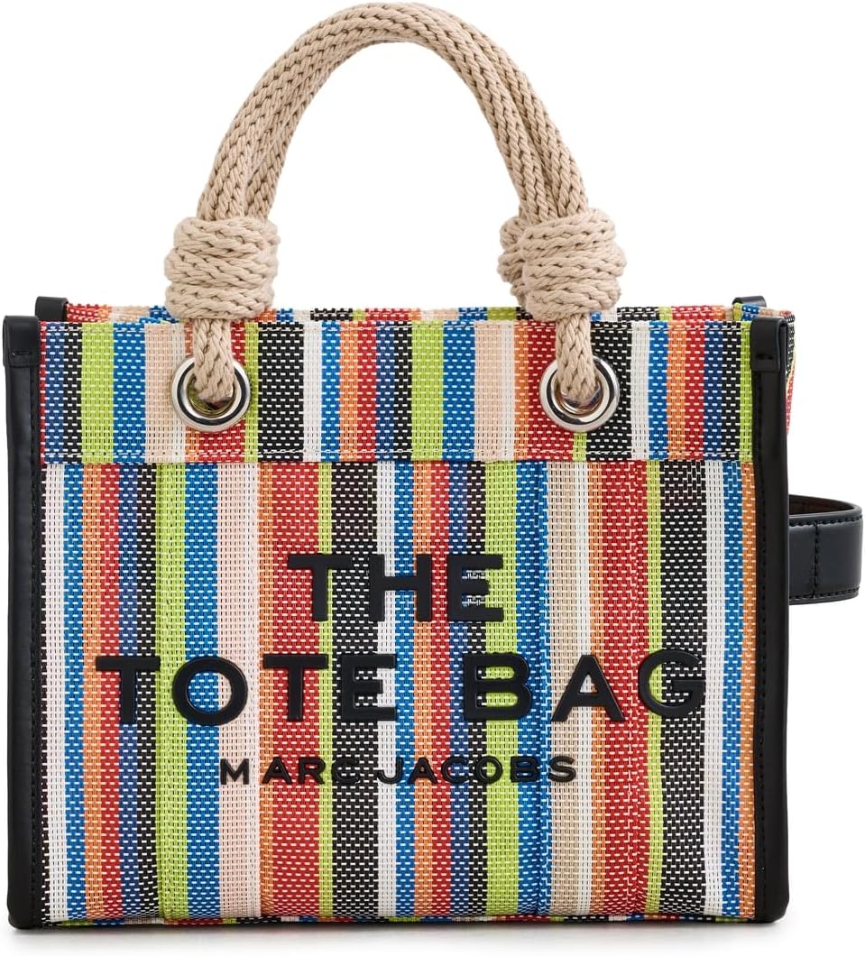 Detalle de Marc Jacobs The Small Tote Bag — petit cabas en maille rayée