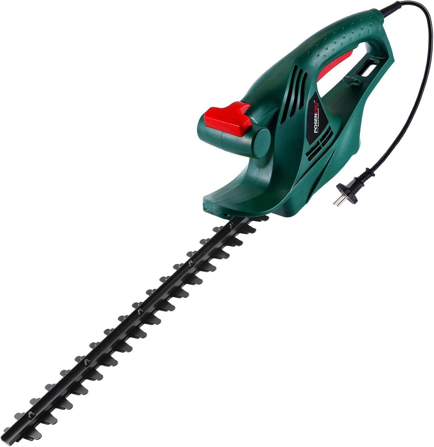 Detalle de POSENPRO PGHT450 – elektryczne nożyce do żywopłotu 450 W, ostrze 450 mm