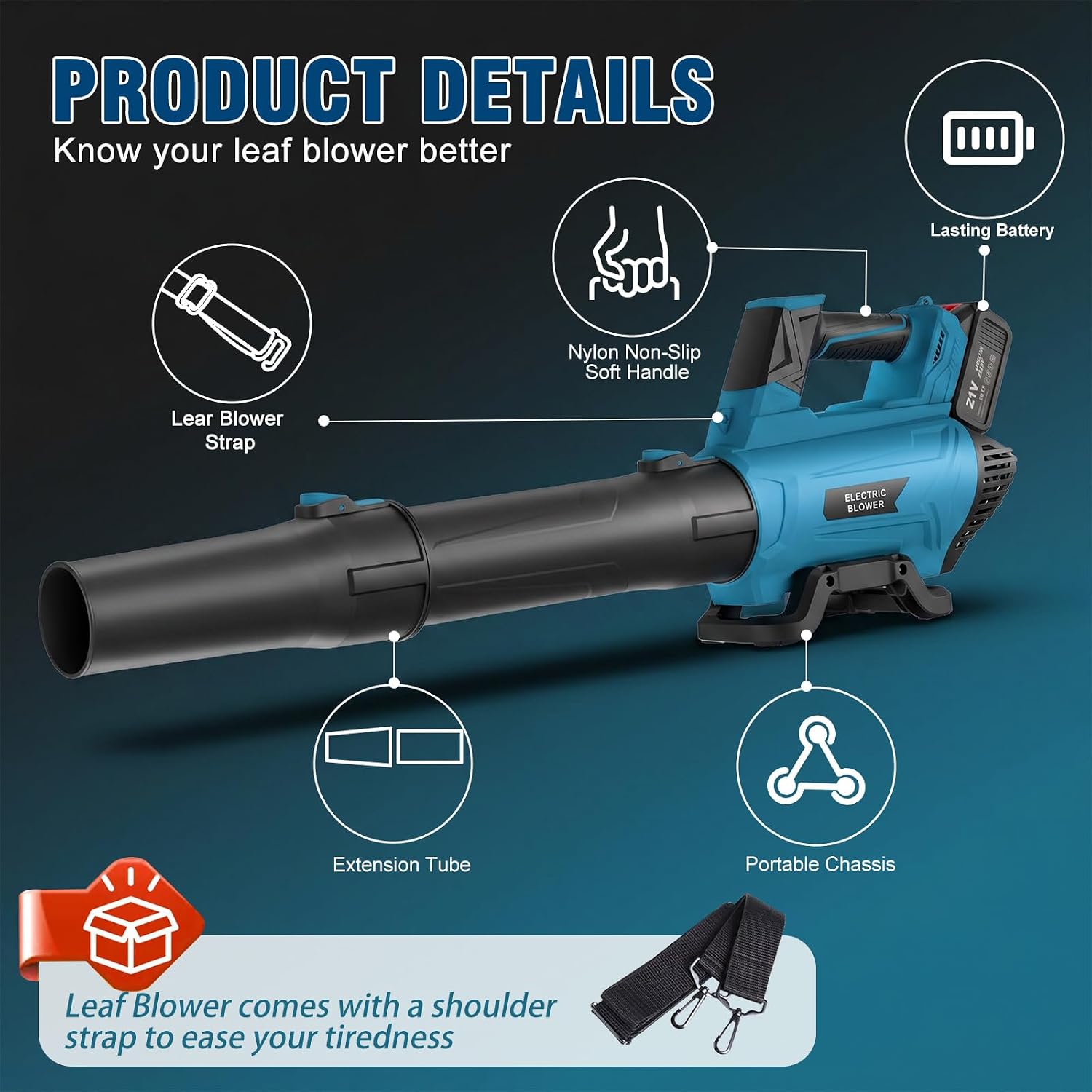 Detalle 2 de Cordless Leaf Blower 650 CFM