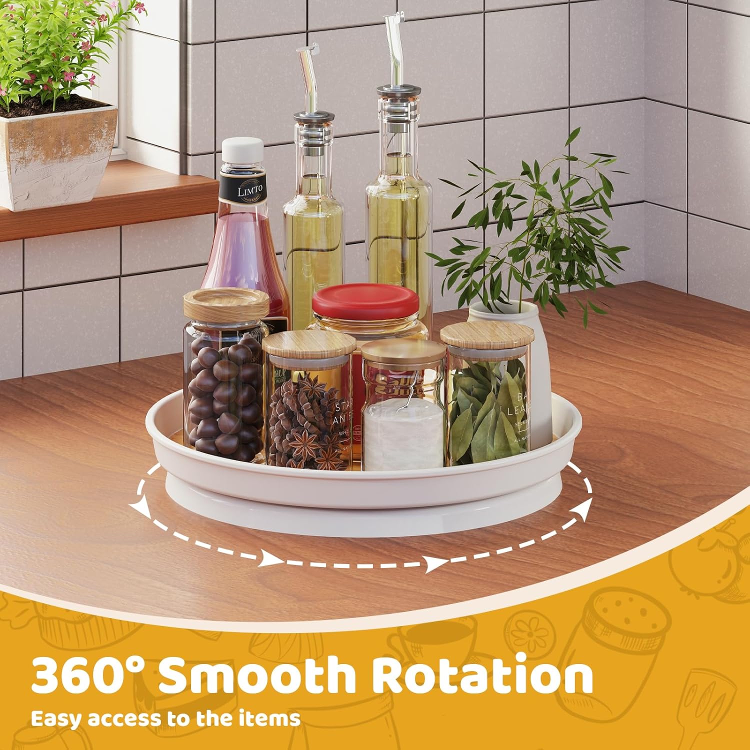 Thumbnail 3 de LAMU 2 Pack 10 inch Lazy Susan Organizer 🍽