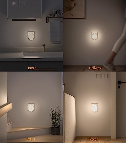 Detalle de Lyridz Night Light Plug in Wall (2 Pack) with Motion Sensor and Dimmer