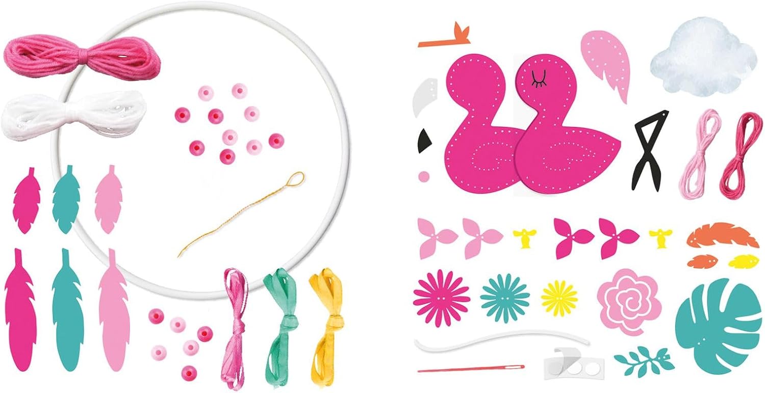 Thumbnail 2 de LENA 42700 – Kit de bricolage Dreamcatcher Flamingo (56 pièces) pour fabriquer un attrape-rêves dès 6 ans