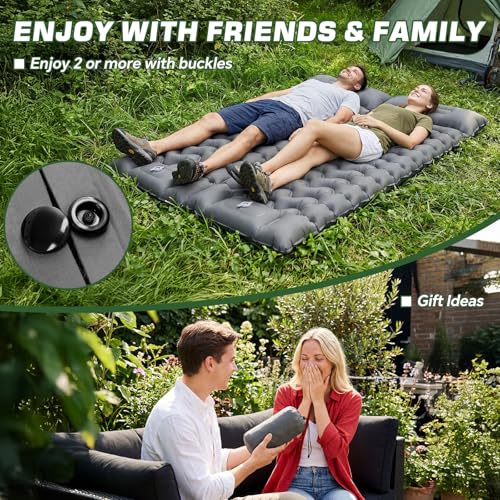 Thumbnail 5 de PHYSEN Esterilla Camping Autohinchable: Colchón Inflable 196 x 70 cm con Bomba Integrada y Correas 360°