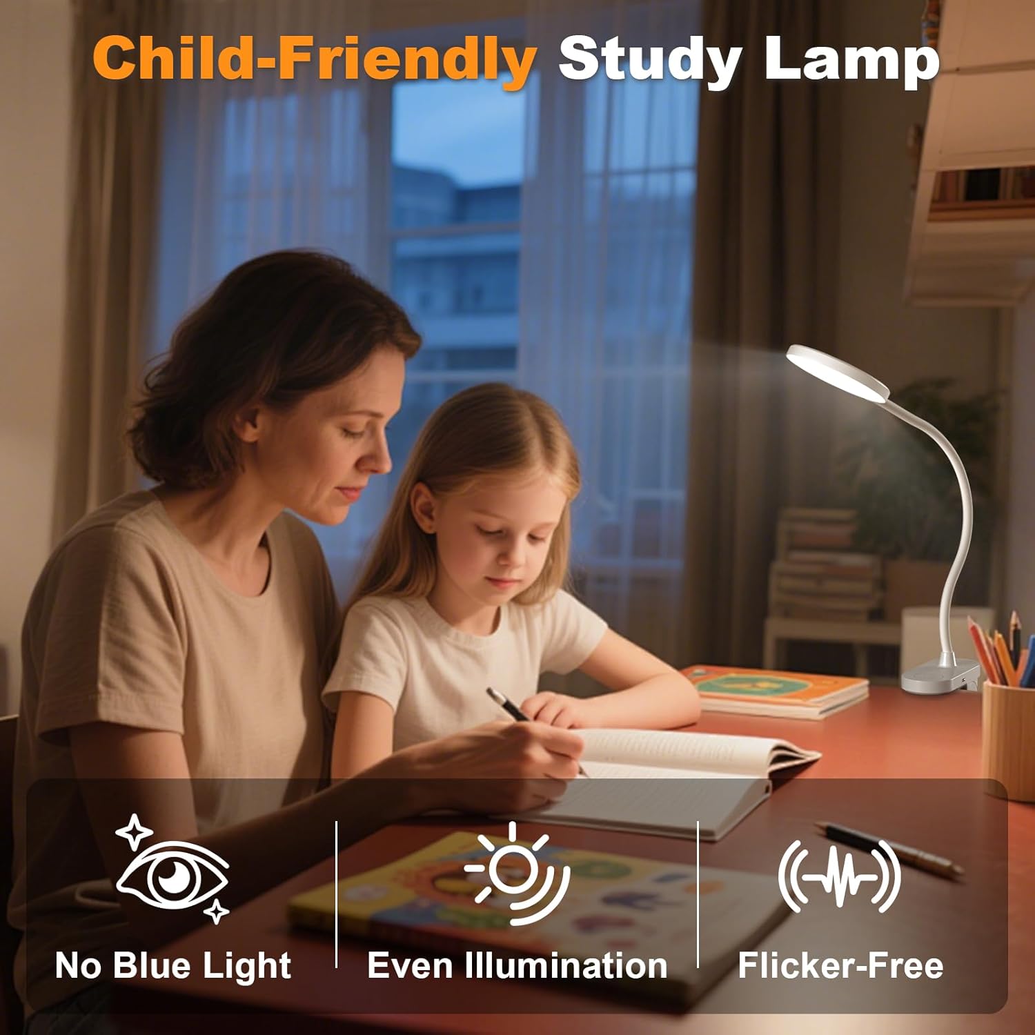 Thumbnail 4 de ZAPLIT 97 LED Akku Leselampe für Bett & Schreibtisch – kabellose Klemmlampe mit USB‑C und 40 cm Schwanenhals