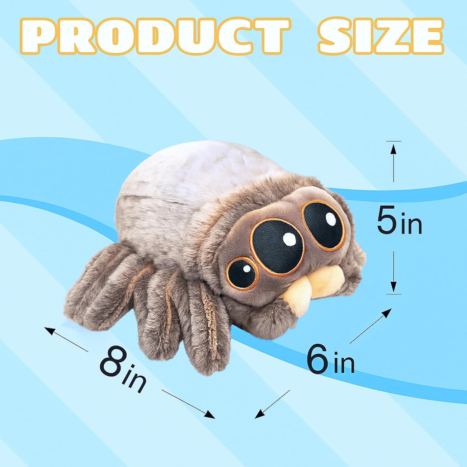 Detalle de YounBeauty Soft Plush Spider Stuffed Animal — 6" Cute & Fuzzy Arachnid Toy