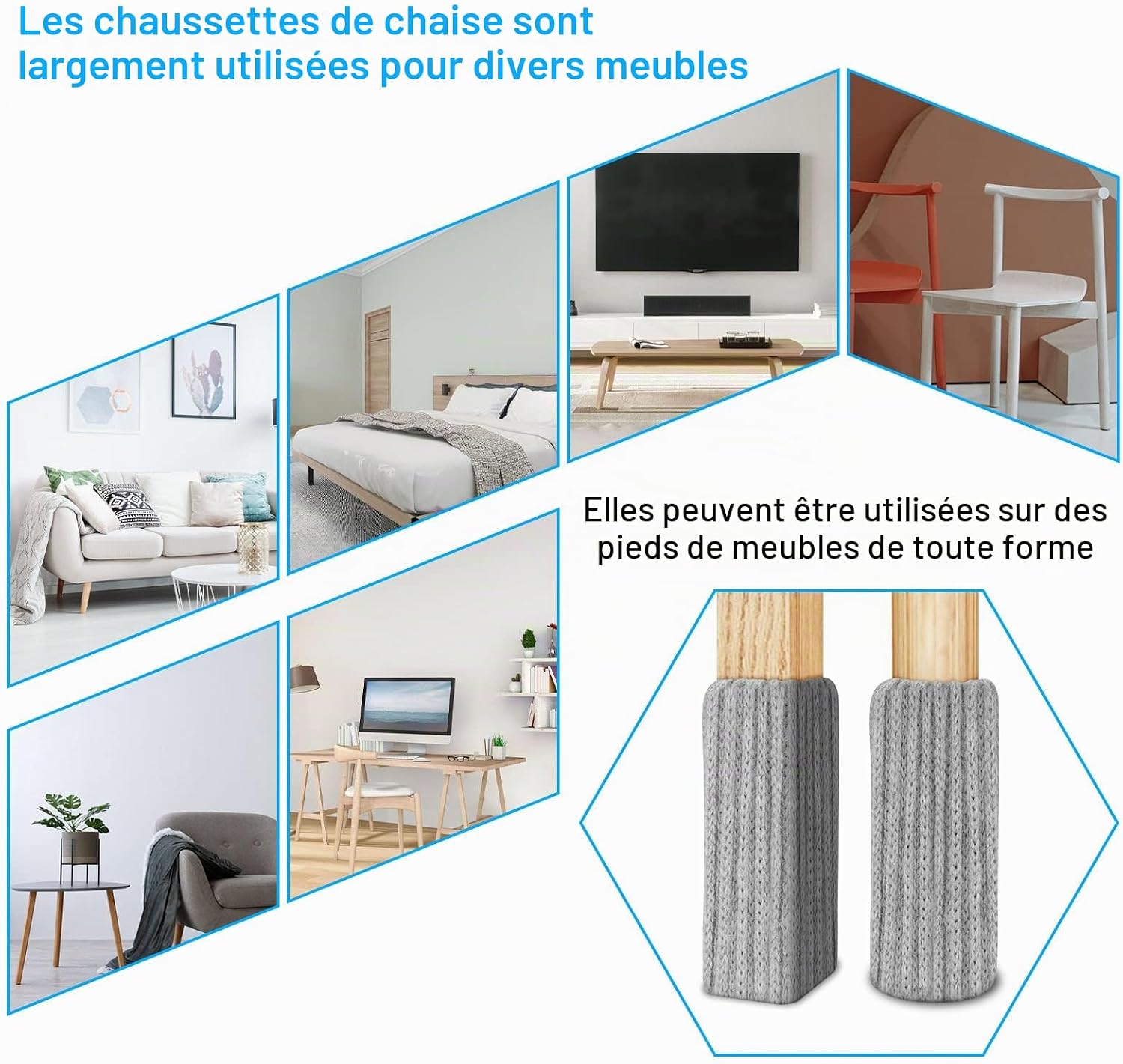 Thumbnail 6 de OSDUE P-TLHZZ20220609-FBA meubelpootsokken, 24 stuks, gebreid en elastisch