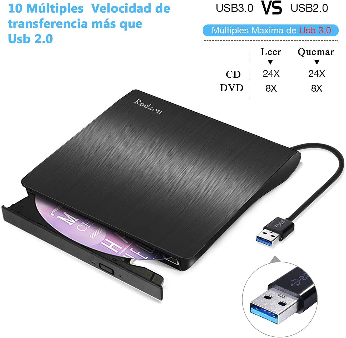 Thumbnail 5 de Rodzon Grabadora Externa USB 3.0 📀
