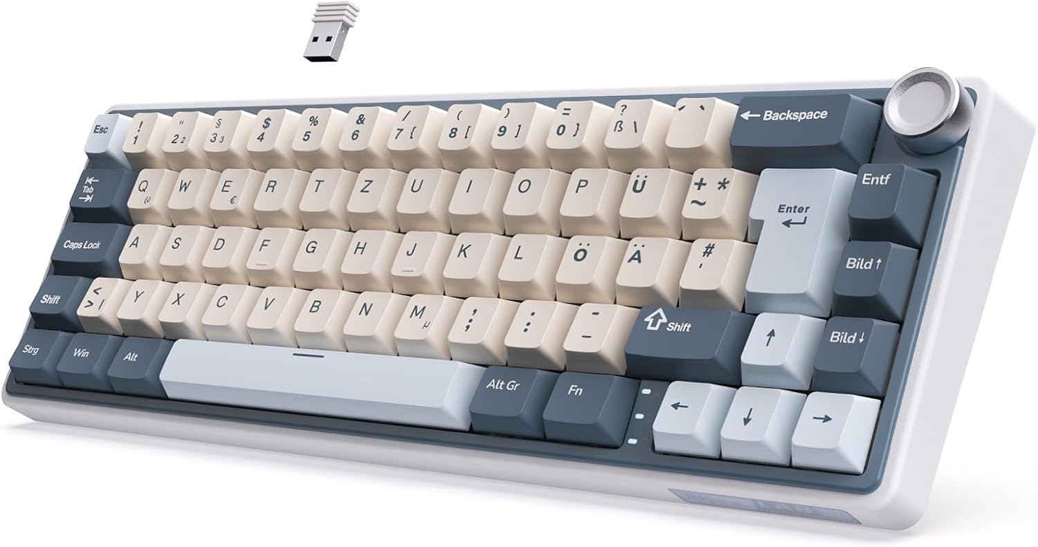 Detalle de RK ROYAL KLUDGE R65 mechanische Tastatur 60% QWERTZ ⌨